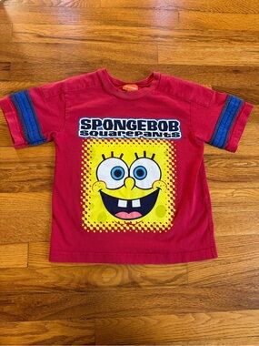Vintage 90s Y2K SpongeBob SquarePants T-shirt, Nickelodeon 2002 (Youth Medium)